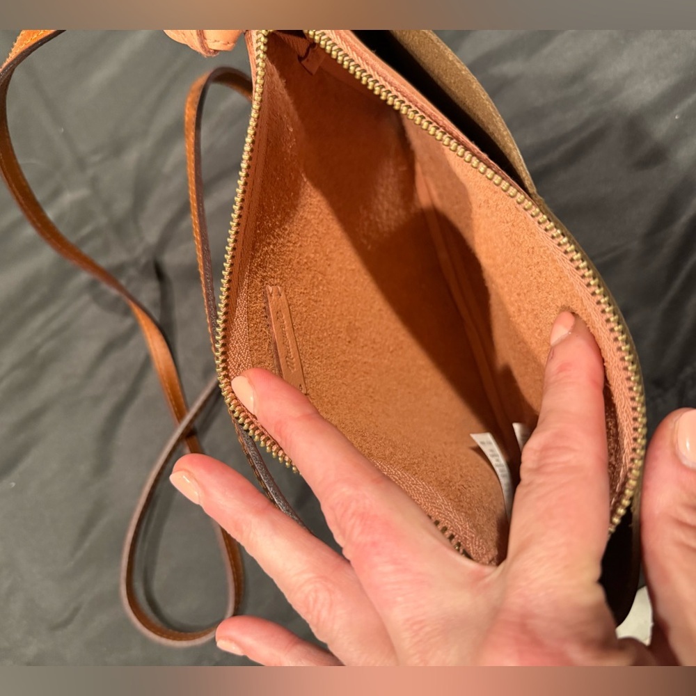 Madewell The Knotted Crossbody Bag in Colorblock Weathered Olive Multi (Pink) - Picture 4 of 11